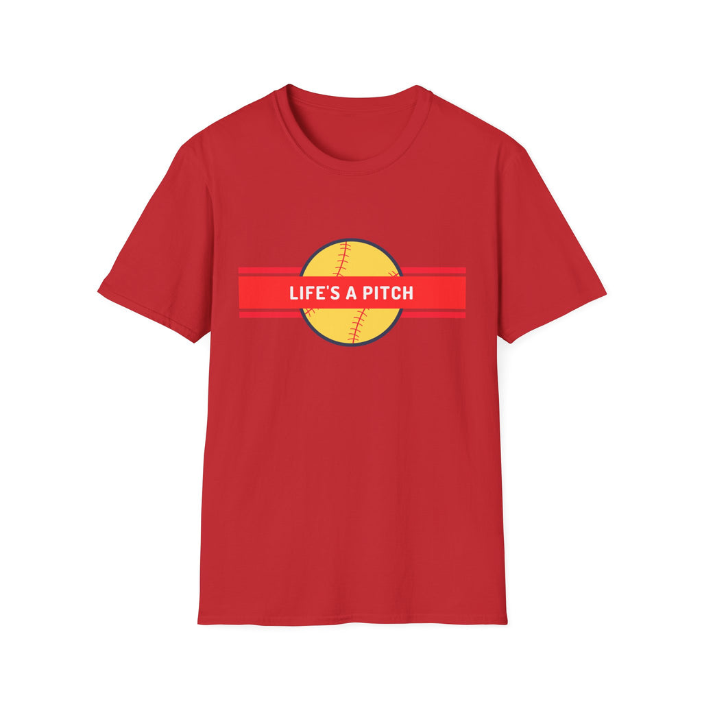 Life's a Pitch Baseball T-Shirt — Funny Softball Tee