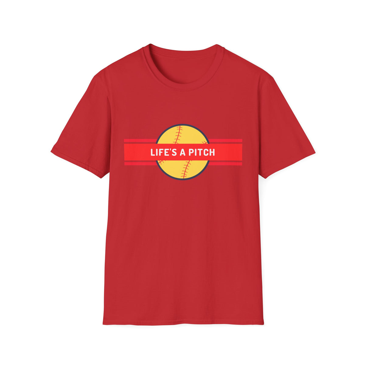 Life's a Pitch Baseball T-Shirt — Funny Softball Tee