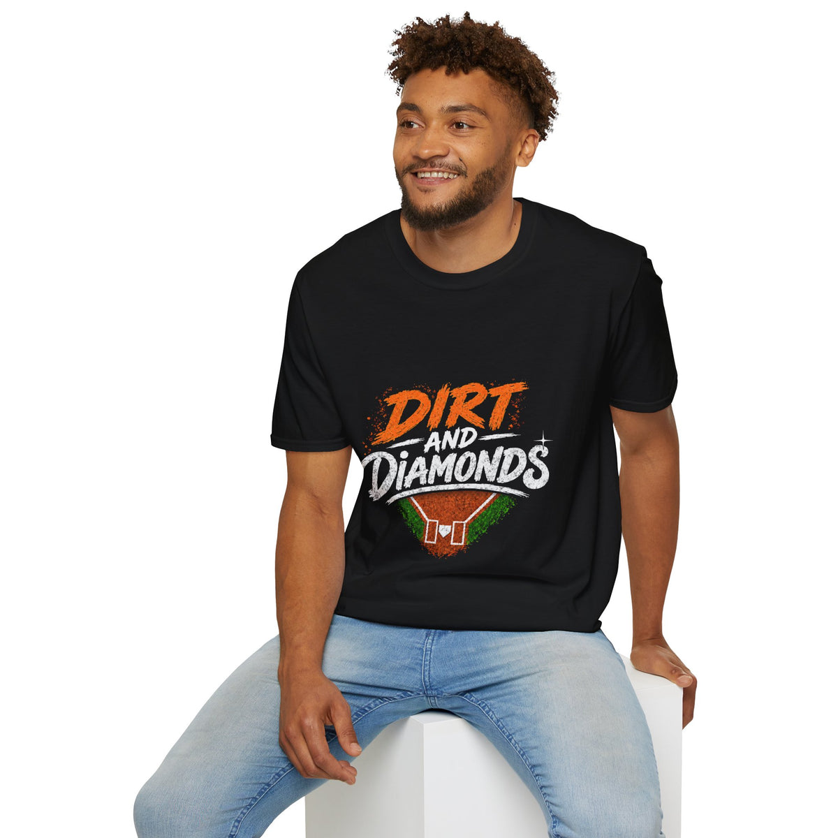 Dirt and Diamonds Softball T-Shirt — Vintage Field Graphic Tee