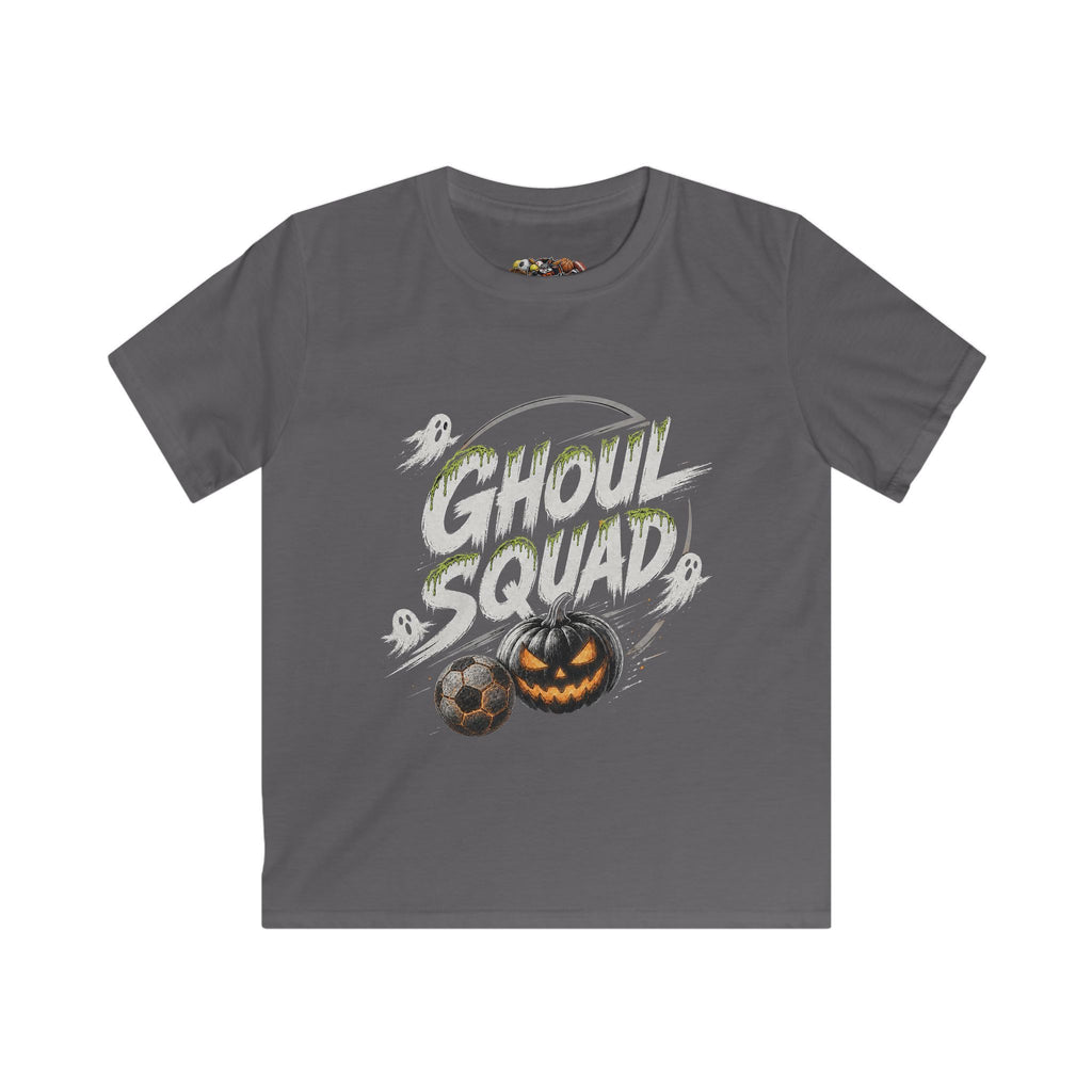 Kids Tee — "Ghoul Squad" Halloween Soccer Ghosts Shirt