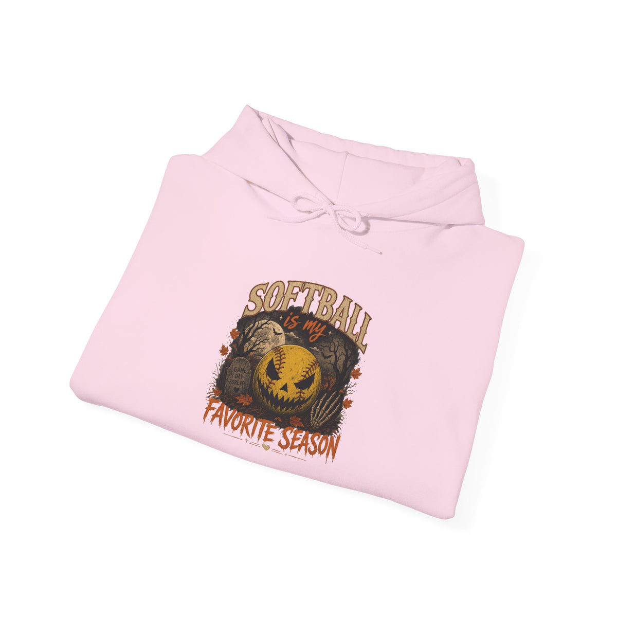 Softball Favorite Season Hoodie — Cute Pumpkin Softball Fall Baseball Mom Gift
