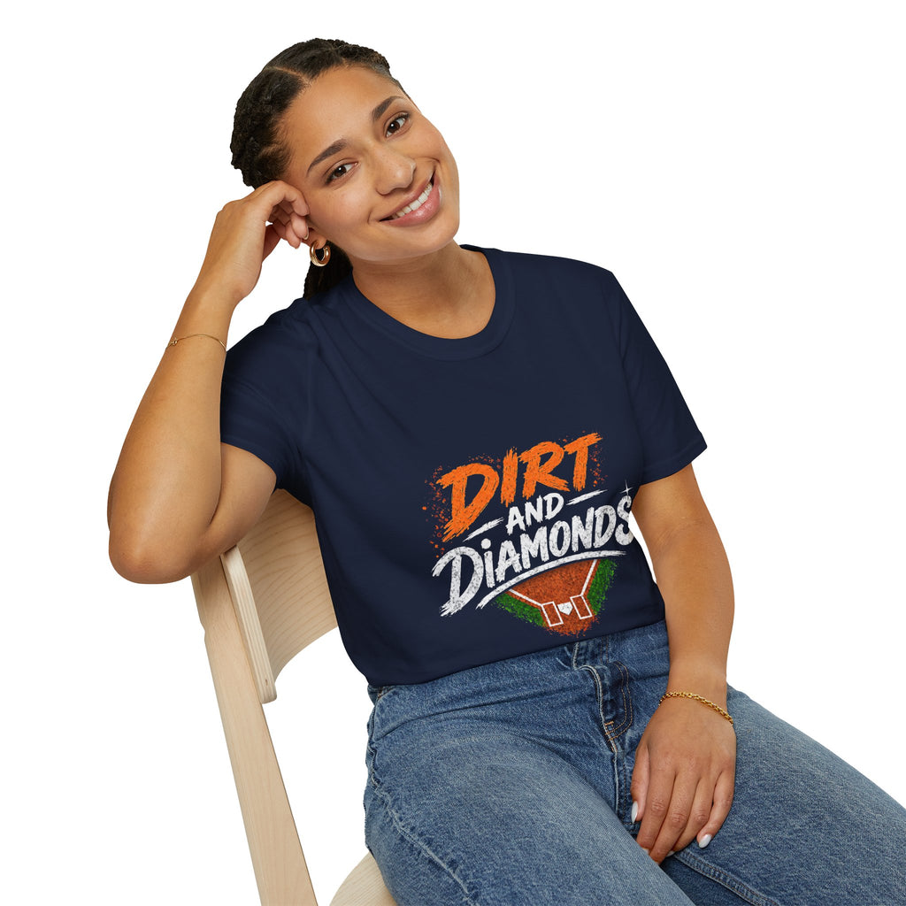 Dirt and Diamonds Softball T-Shirt — Vintage Field Graphic Tee
