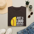 Softball Mom T-Shirt – "Just a Loud-Mouthed Softball Mom" Graphic Tee