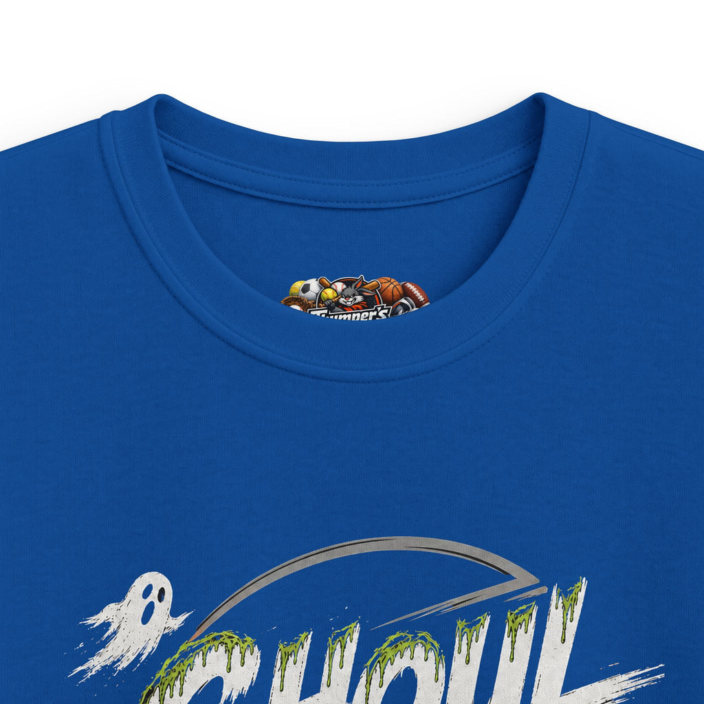 Kids Tee — "Ghoul Squad" Halloween Soccer Ghosts Shirt