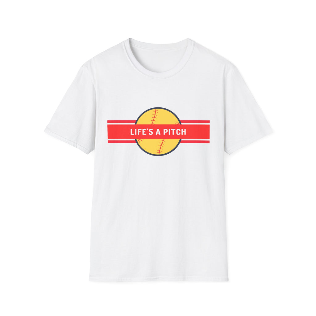 Life's a Pitch Baseball T-Shirt — Funny Softball Tee