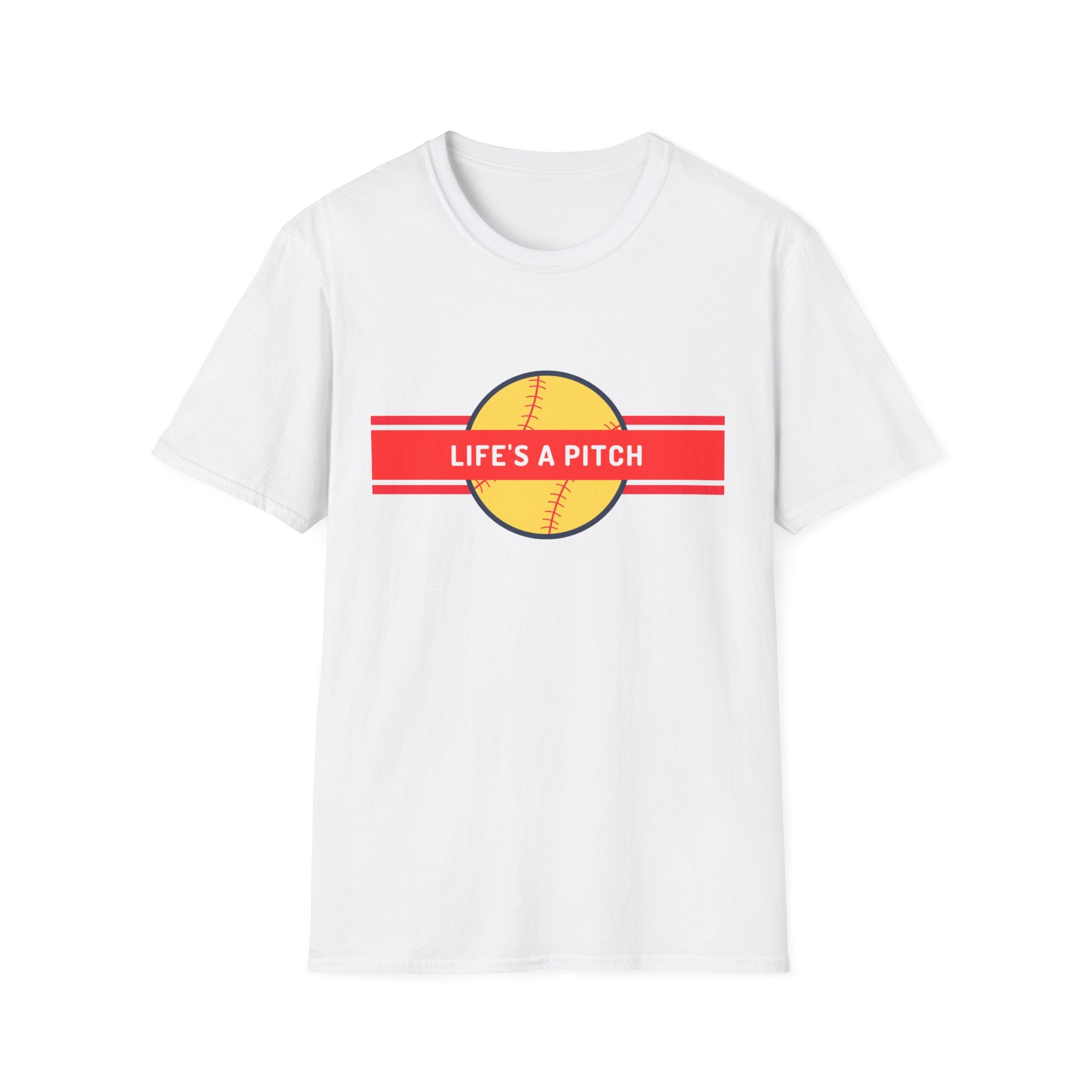 Life's a Pitch Baseball T-Shirt — Funny Softball Tee