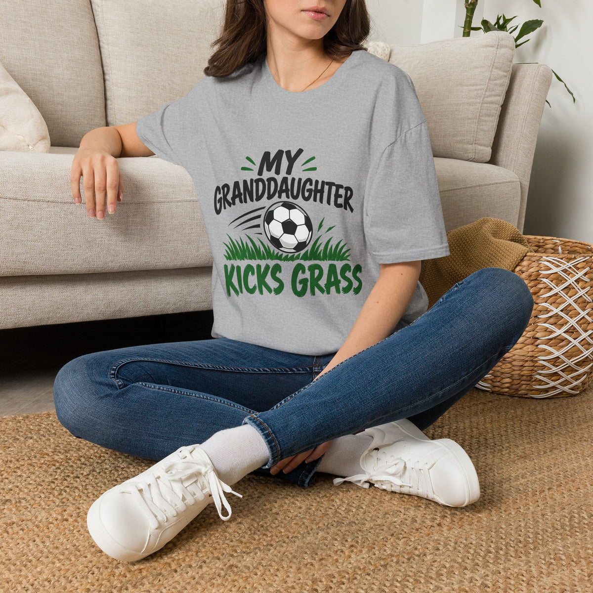 My Granddaughter Kicks Grass Soccer T-Shirt