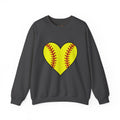 Softball Heart Crewneck Sweatshirt