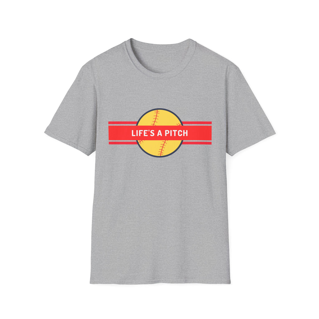 Life's a Pitch Baseball T-Shirt — Funny Softball Tee