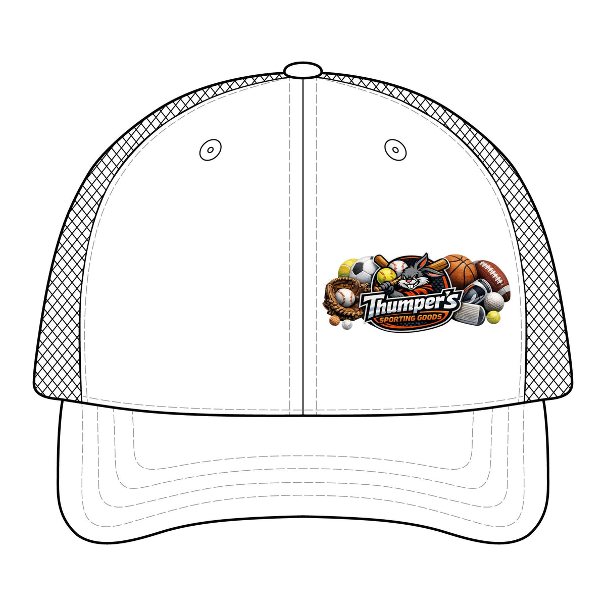 FlexFit Mesh Cap with Sports Logo