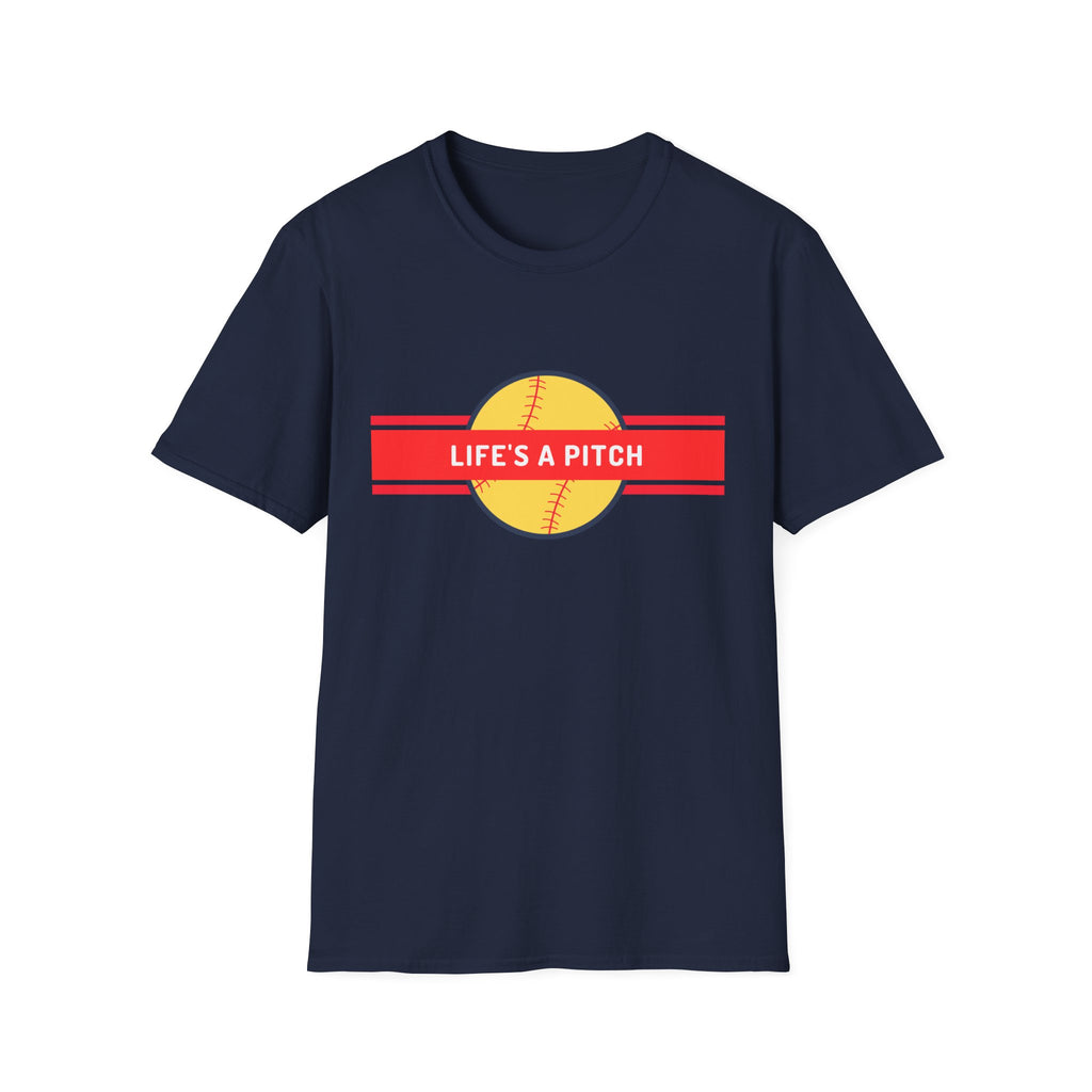 Life's a Pitch Baseball T-Shirt — Funny Softball Tee