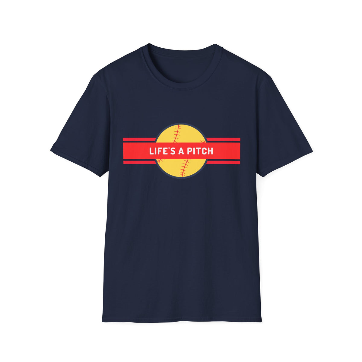 Life's a Pitch Baseball T-Shirt — Funny Softball Tee