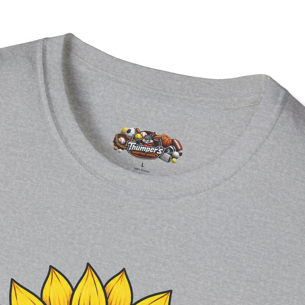 Softball Mom T-Shirt — Sunflower Softball Graphic Tee for Softball Moms