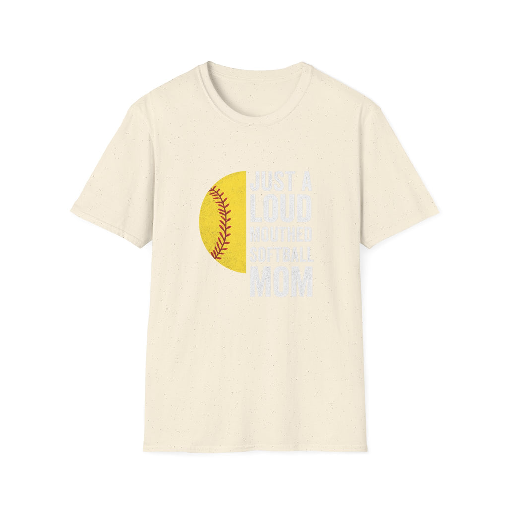 Softball Mom T-Shirt – "Just a Loud-Mouthed Softball Mom" Graphic Tee