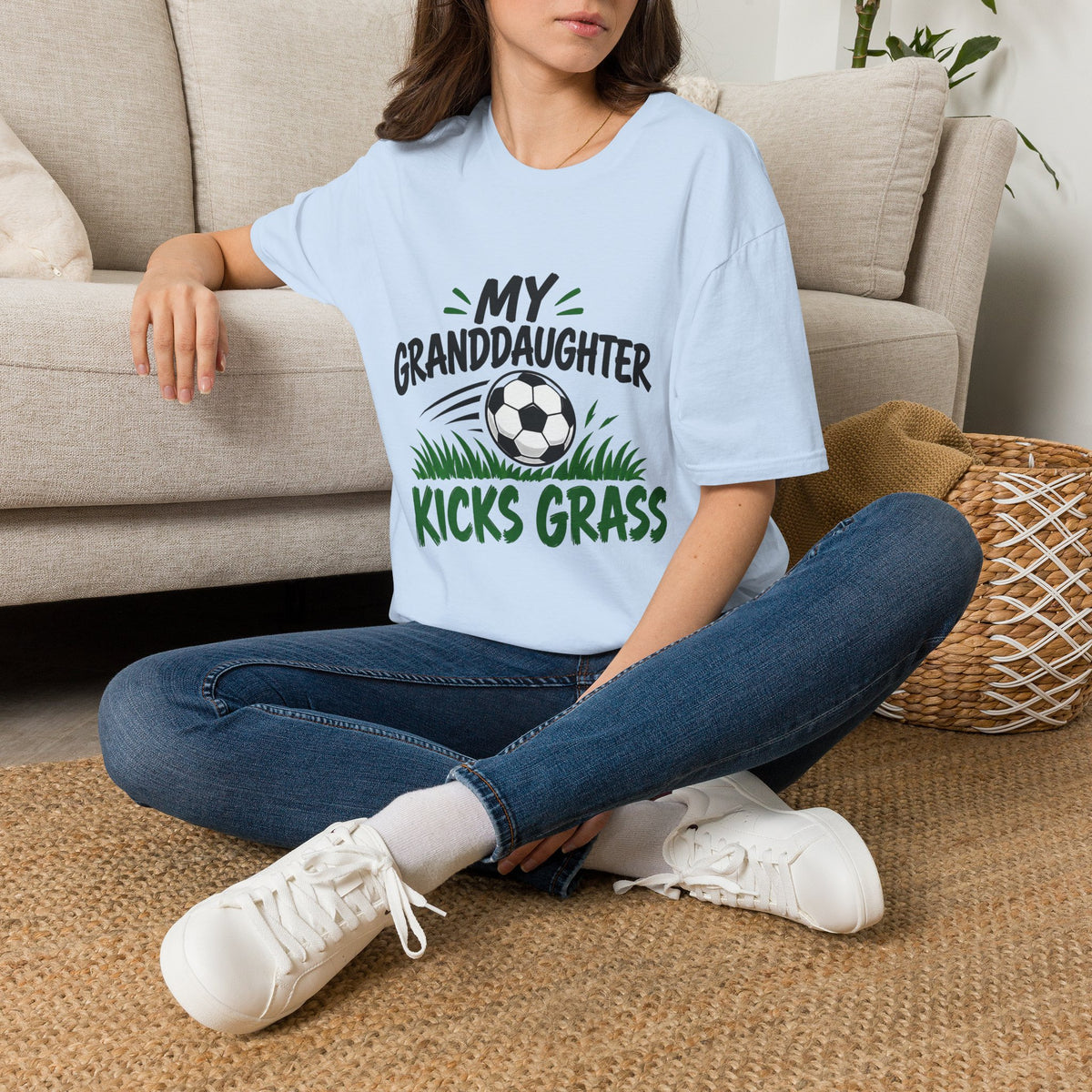 My Granddaughter Kicks Grass Soccer T-Shirt