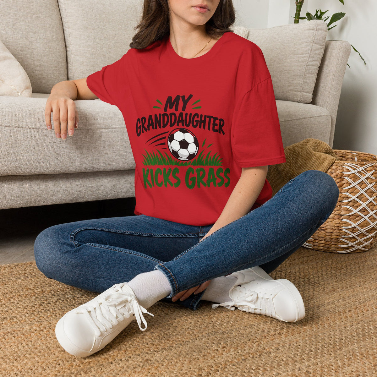 My Granddaughter Kicks Grass Soccer T-Shirt