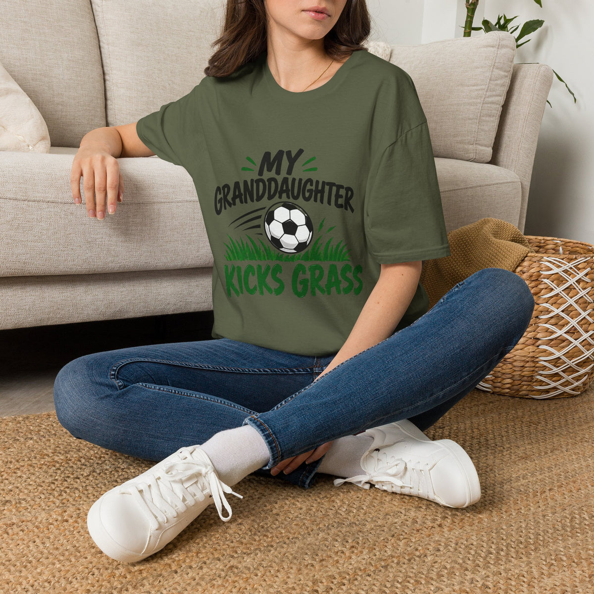 My Granddaughter Kicks Grass Soccer T-Shirt