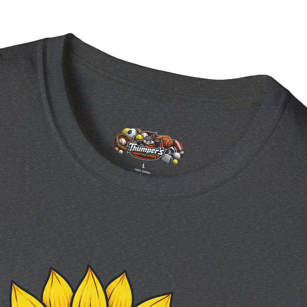 Softball Mom T-Shirt — Sunflower Softball Graphic Tee for Softball Moms