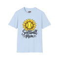 Softball Mom T-Shirt — Sunflower Softball Graphic Tee for Softball Moms