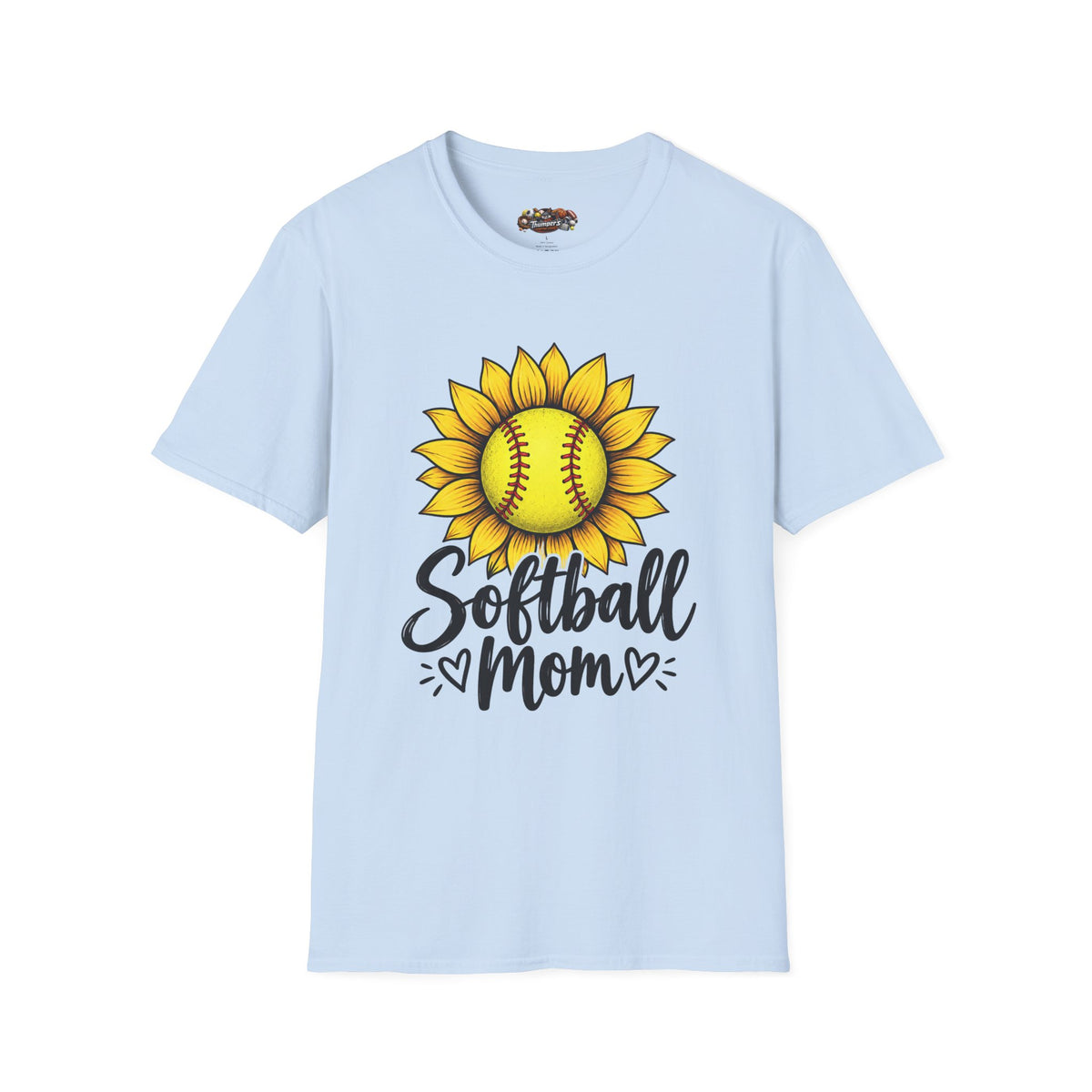 Softball Mom T-Shirt — Sunflower Softball Graphic Tee for Softball Moms