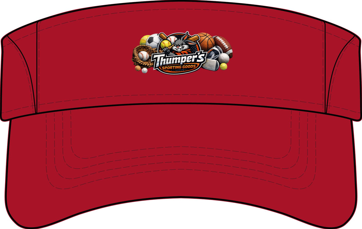 Thumpers Sports Logo Visor – Dry Zone Colorblock Sun Visor