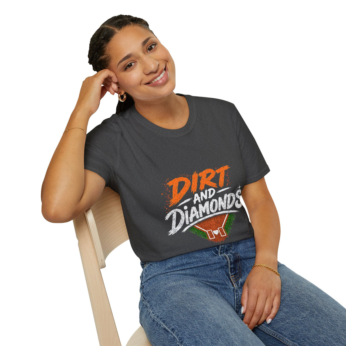Dirt and Diamonds Softball T-Shirt — Vintage Field Graphic Tee