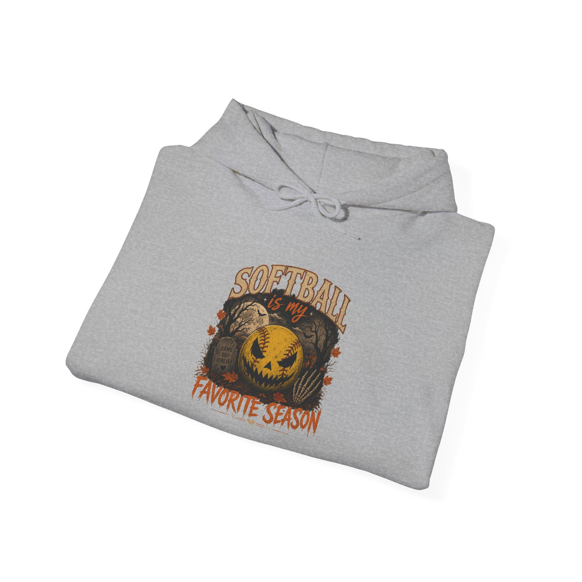Softball Favorite Season Hoodie — Cute Pumpkin Softball Fall Baseball Mom Gift
