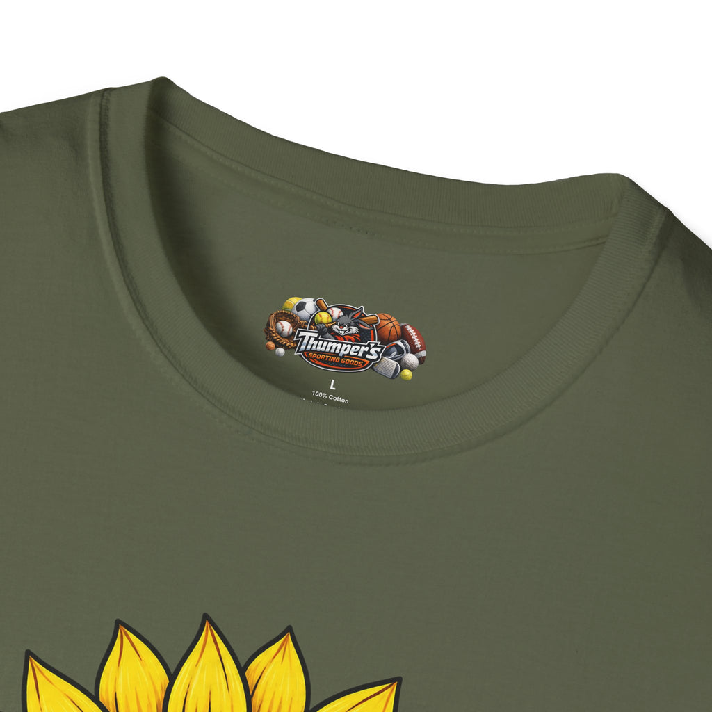 Softball Mom T-Shirt — Sunflower Softball Graphic Tee for Softball Moms