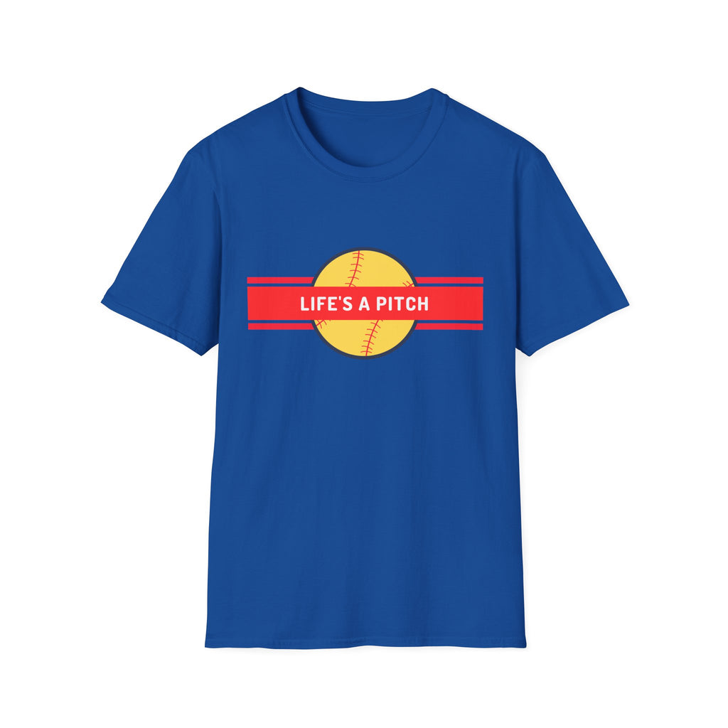 Life's a Pitch Baseball T-Shirt — Funny Softball Tee