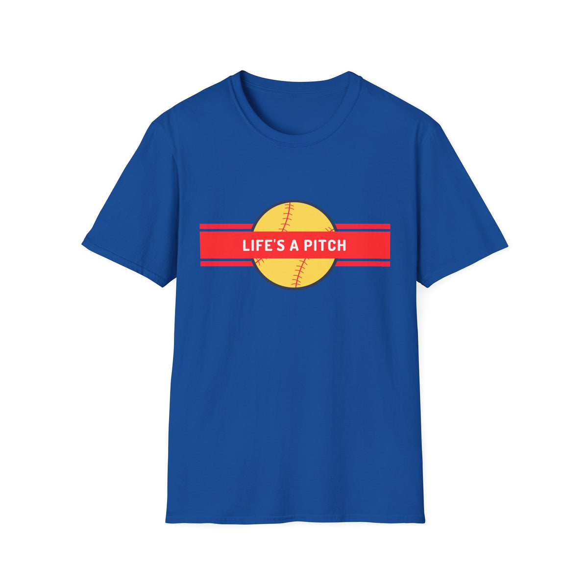 Life's a Pitch Baseball T-Shirt — Funny Softball Tee