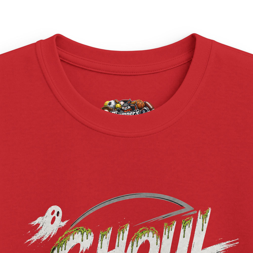 Kids Tee — "Ghoul Squad" Halloween Soccer Ghosts Shirt
